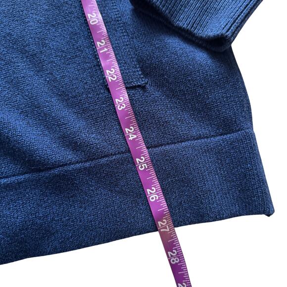 Banana Republic Full Zip Cardigan Knit sweater Men Sz XL Royal Blue Grandpacore - Picture 12 of 16